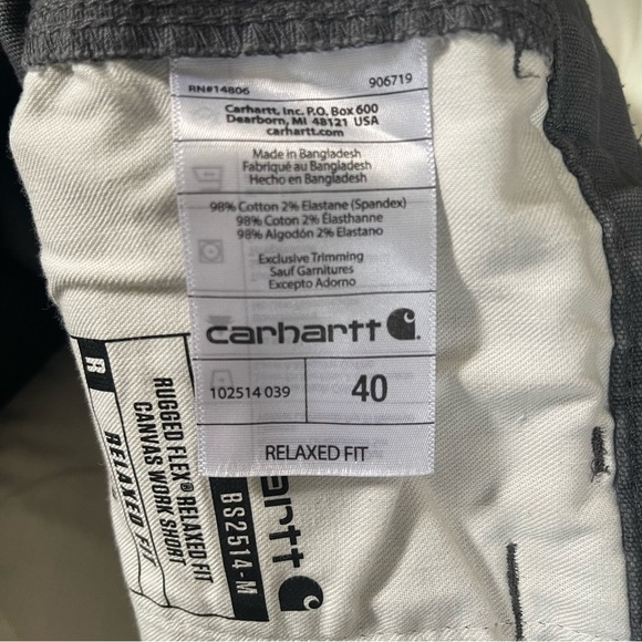 Carhartt men’s shorts cargo Relaxed Fit gray size 40 GUC - Picture 10 of 11